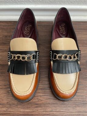 Franco Sarto Women’s Loafers in Beige and Brown